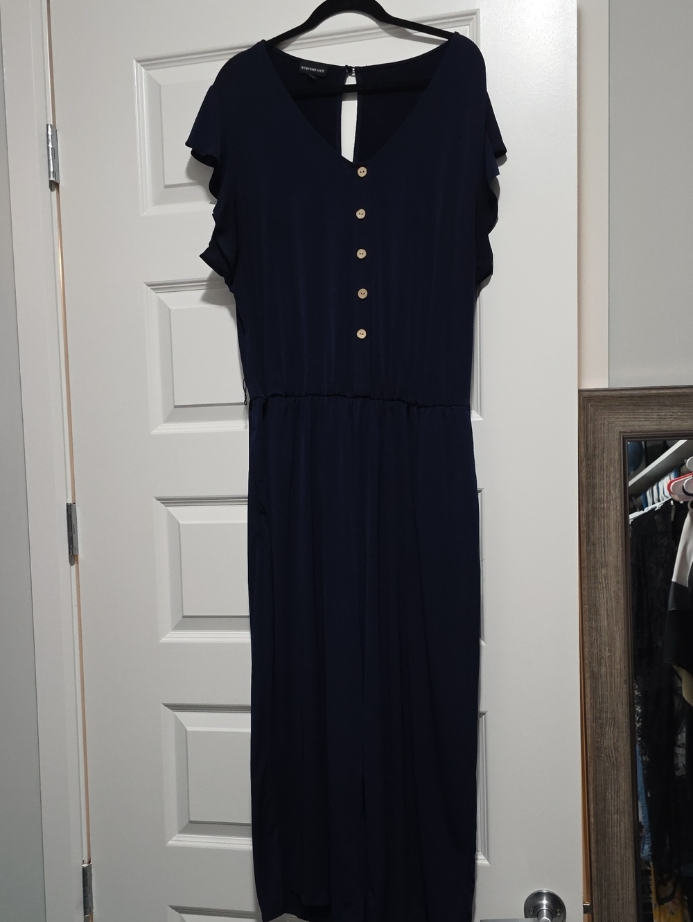 Fortune + Ivy Navy Jumpsuit With Pockets